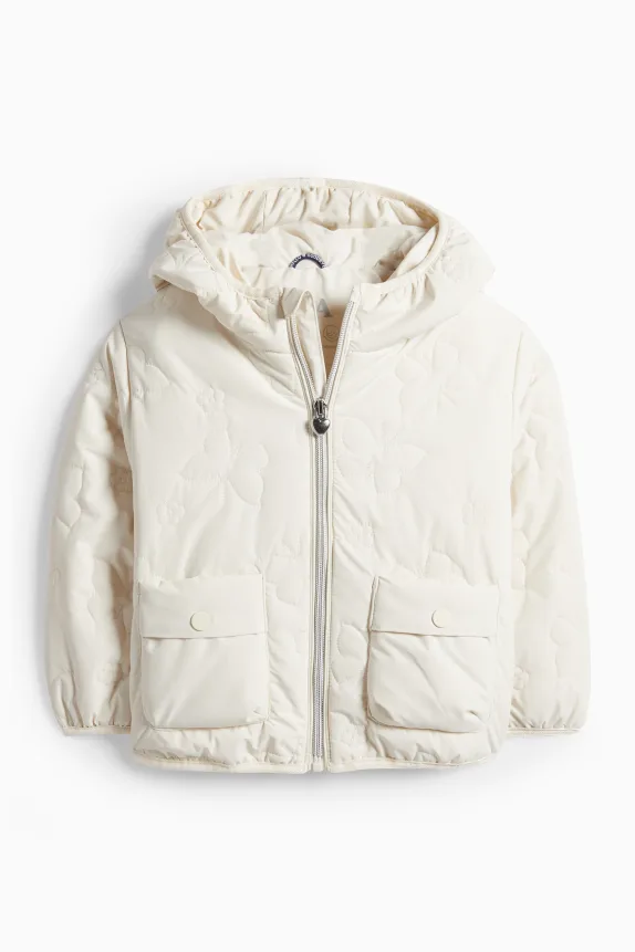 Butterfly - quilted jacket with hood - water-repellent cremewhite