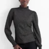 Jumper - ribbed - shiny black