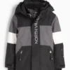 Ski jacket with hood - waterproof dark gray