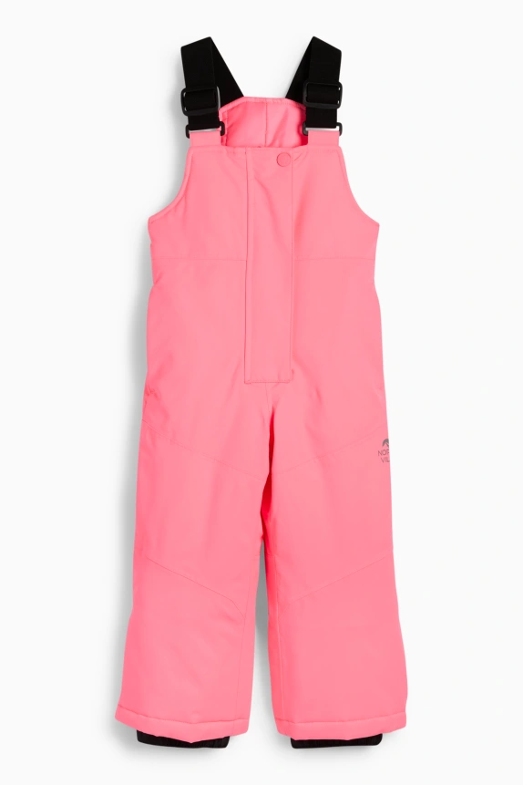 Ski pants - waterproof neon pink
