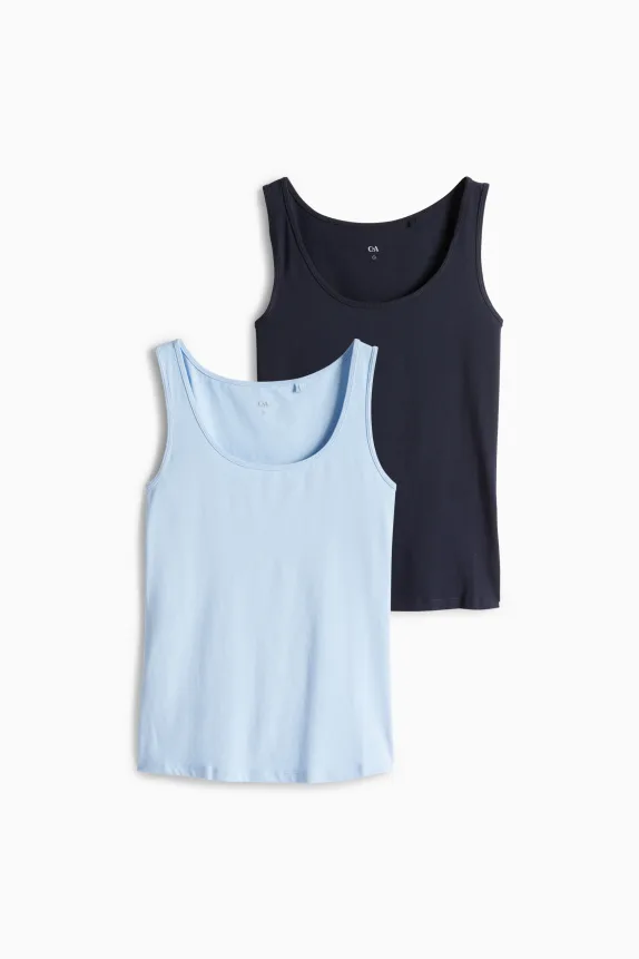 Multipack of 2 - top light blue
