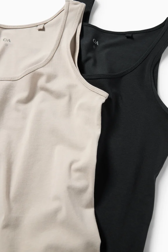 Multipack of 2 - top gray / black