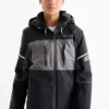 Ski jacket with hood - waterproof black