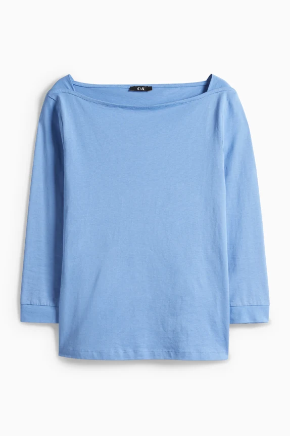 Long sleeve top - regular fit blue