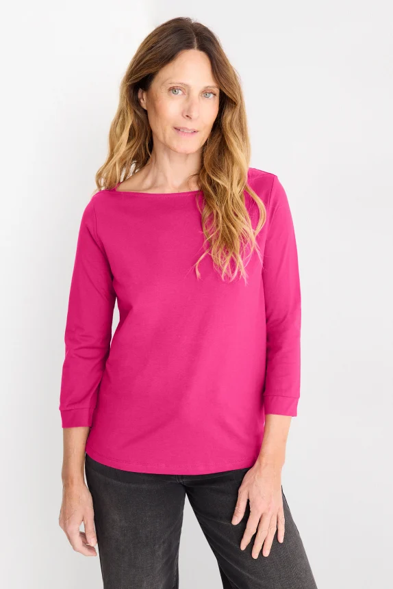 Long sleeve top - regular fit pink