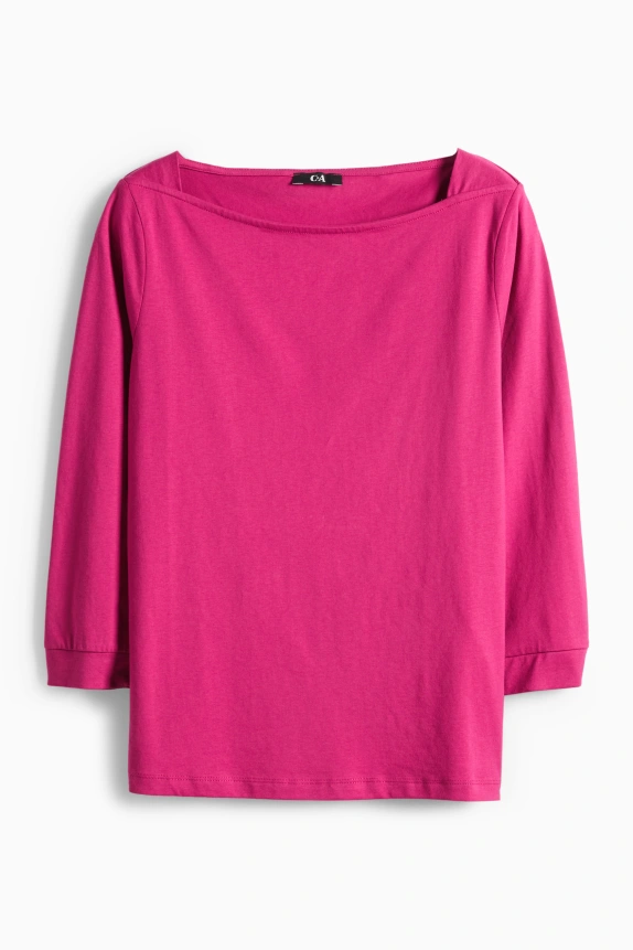 Long sleeve top - regular fit pink