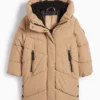 Quilted jacket with hood - water-repellent beige