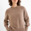 Cashmere jumper light brown