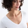 Multipack of 3 - V-neck T-shirt - slim fit white