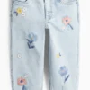 Floral - relaxed jeans - LYCRAÂ® denim-light blue