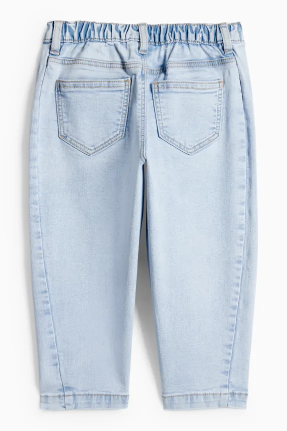 Butterfly - barrel jeans - shiny denim-light blue