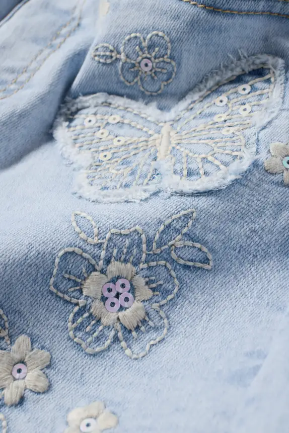 Butterfly - barrel jeans - shiny denim-light blue