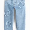 Heart - relaxed jeans - LYCRAÂ® denim-light blue