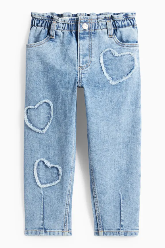 Heart - relaxed jeans - LYCRAÂ® denim-light blue