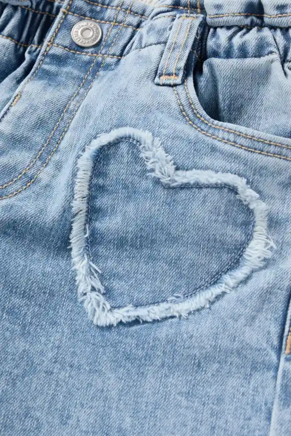 Heart - relaxed jeans - LYCRAÂ® denim-light blue