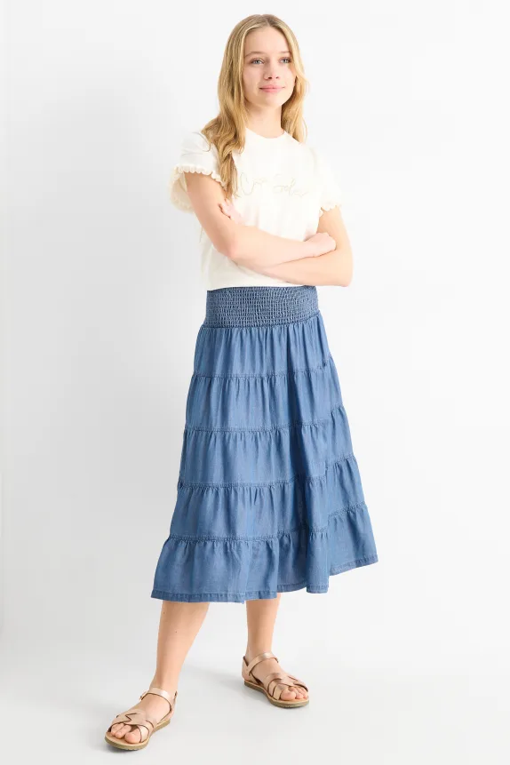 Denim skirt blue