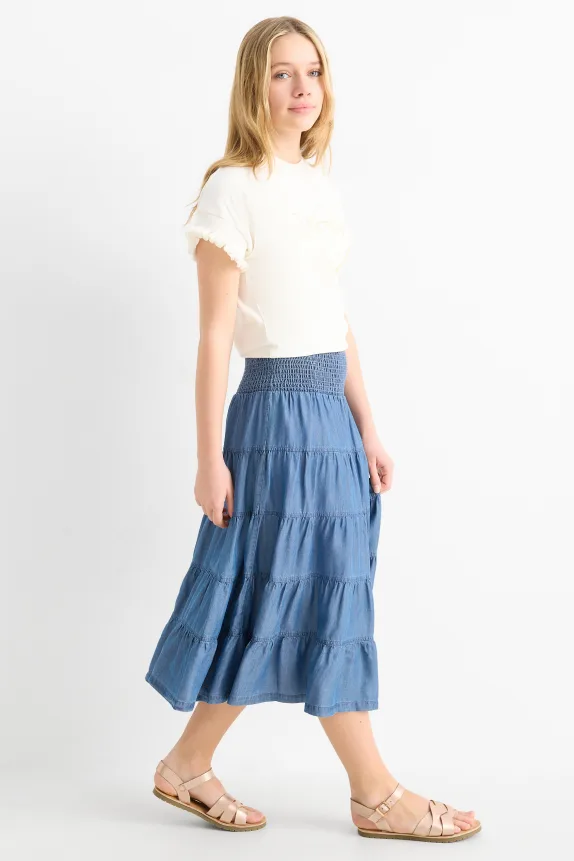 Denim skirt blue