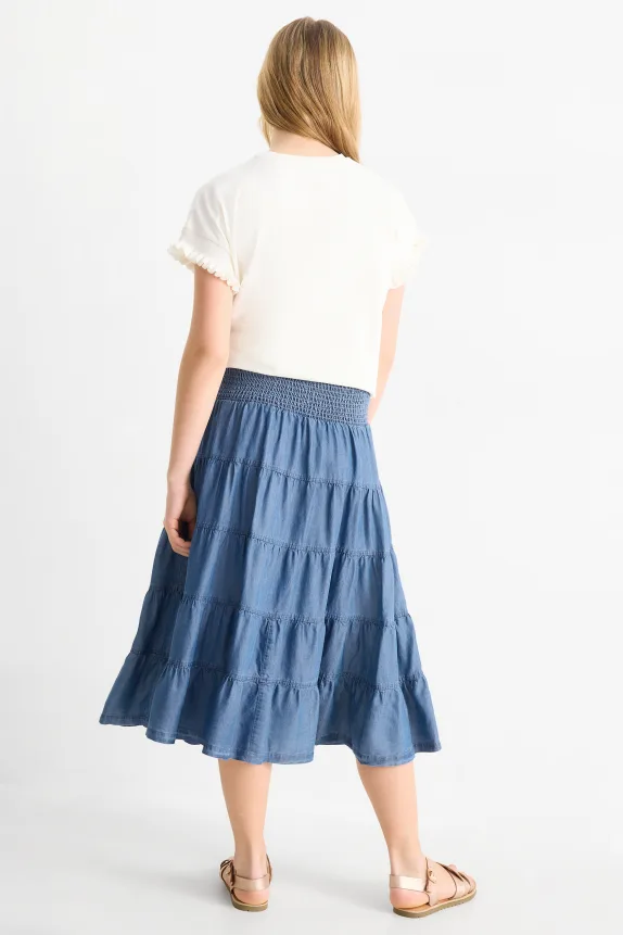 Denim skirt blue