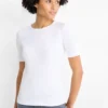 Multipack of 2 - T-shirt - slim fit - ribbed black / white