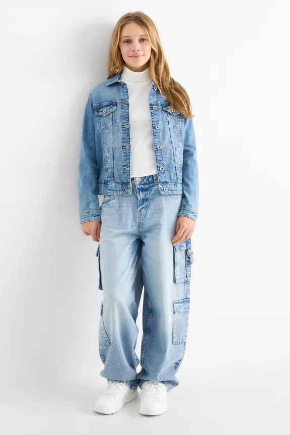 Cargo jeans denim-light blue