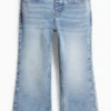 Flared jeans with belt - LYCRAÂ® denim-light blue