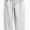 Regular fit jeans with belt denim-light gray