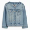 Denim jacket with rhinestones denim-light blue