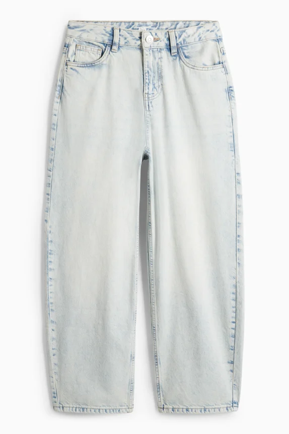 Barrel jeans denim-light blue