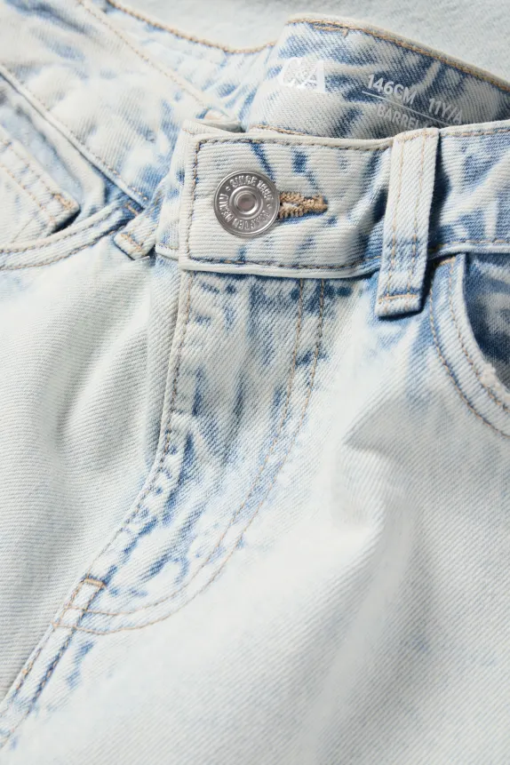 Barrel jeans denim-light blue