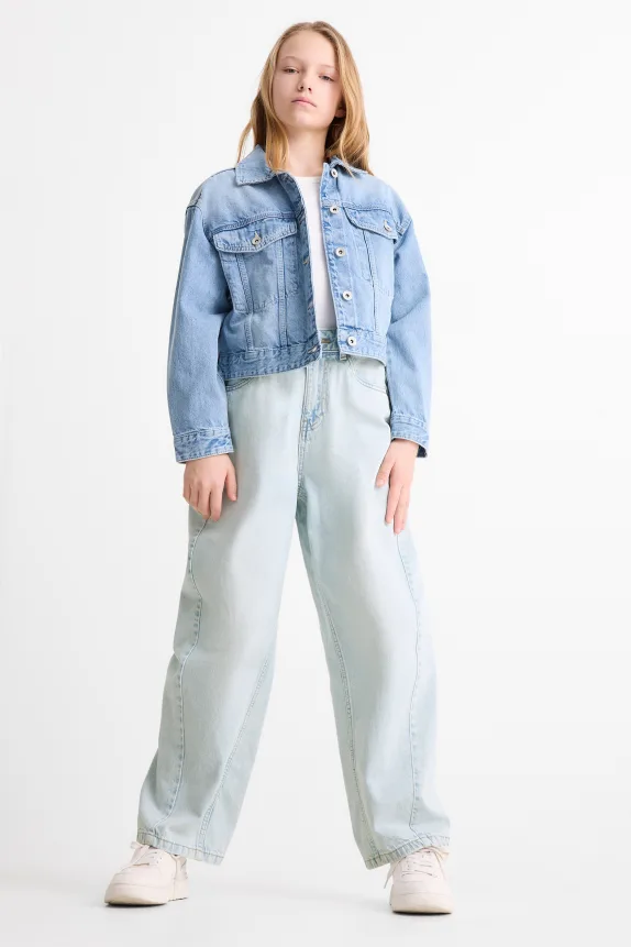 Balloon jeans denim-light blue