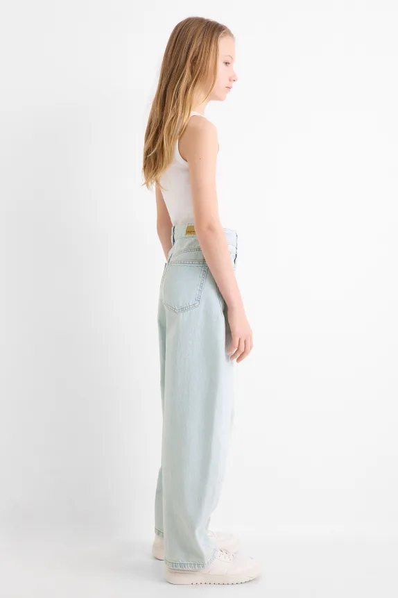 Balloon jeans denim-light blue