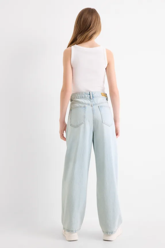 Balloon jeans denim-light blue