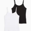Multipack of 2 - vest black / white
