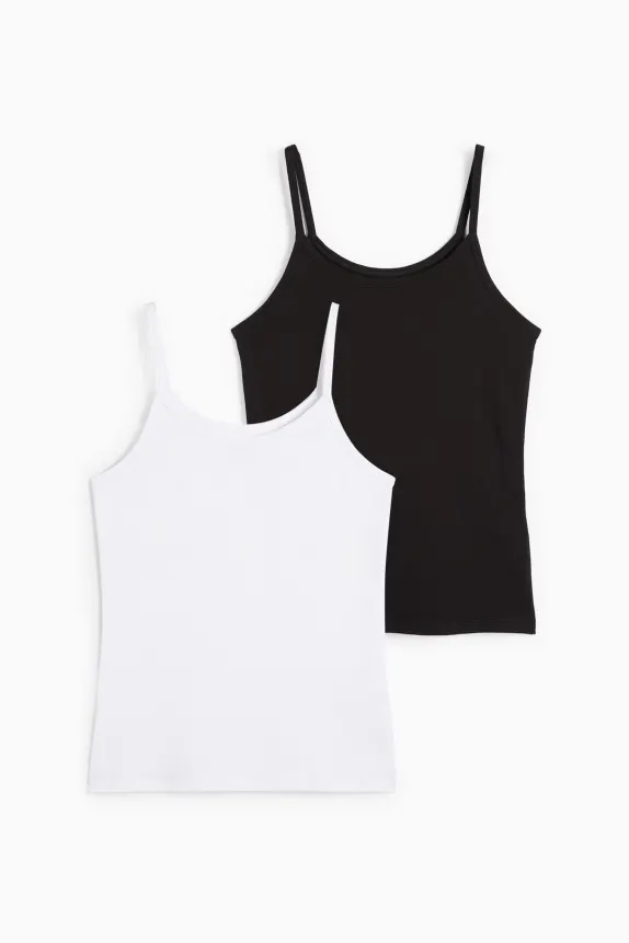 Multipack of 2 - vest black / white