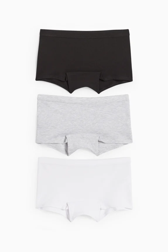 Multipack of 3 - shorts black / white