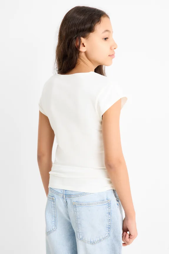 Multipack of 2 - short sleeve T-shirt white / light blue