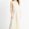 PlissÃ© jumpsuit - shiny cremewhite
