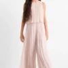 PlissÃ© jumpsuit - shiny rose