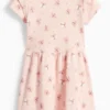 Butterfly - dress - ribbed rose