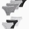 Multipack of 7 - knickers black / white