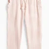 Joggers - striped - textured white / rose