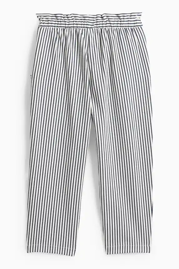 Joggers - striped - textured white / blue