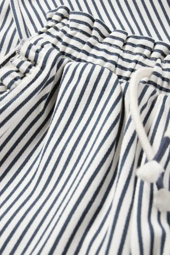 Joggers - striped - textured white / blue