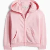 Heart - zip-through hoodie pink