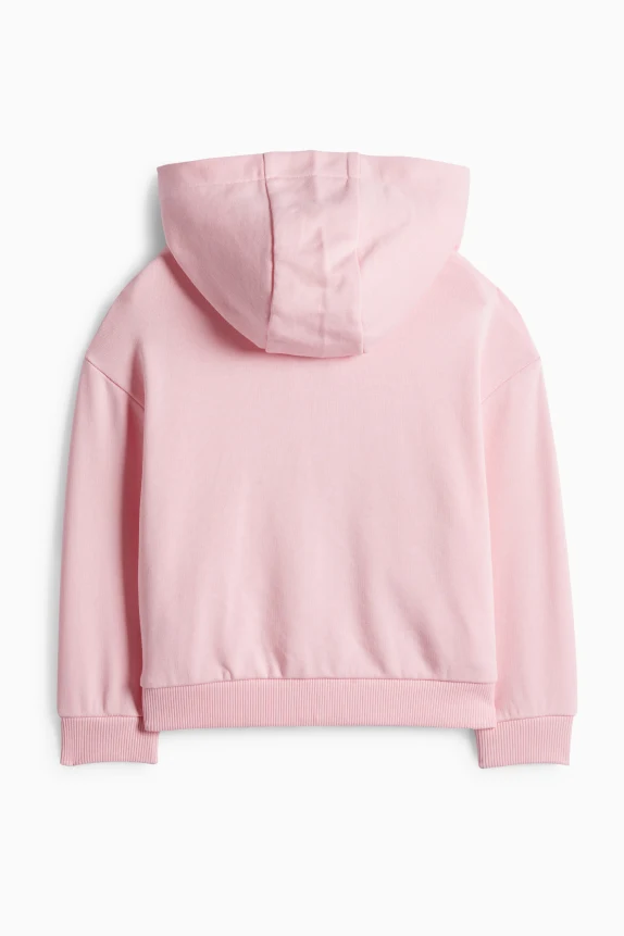 Heart - zip-through hoodie pink