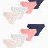 Multipack of 8 - teddy bear - knickers dark blue / creme white