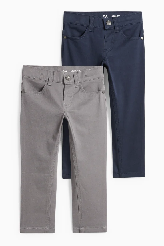 Multipack of 2 - trousers dark gray