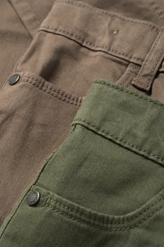 Multipack of 2 - trousers brown / dark green