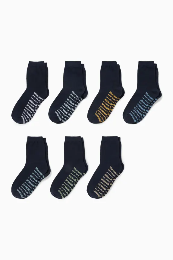 Multipack of 7 - socks dark blue