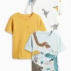 Multipack of 3 - dino - short sleeve T-shirt white / light blue